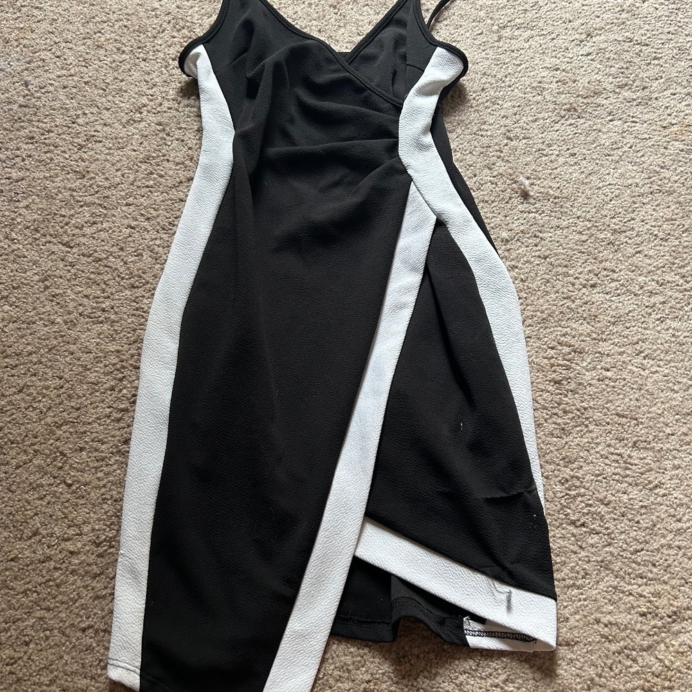 Black Crossed Mini Dress